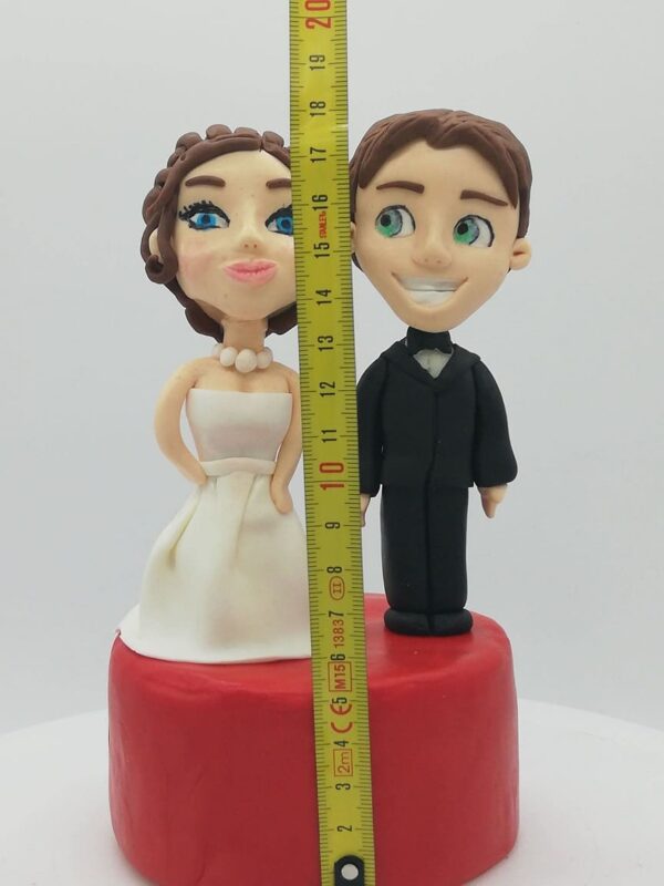 cake topper sposi altezza