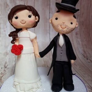 cake topper sposi in pasta di zucchero