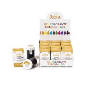 colorante oro gel alimentare della decora