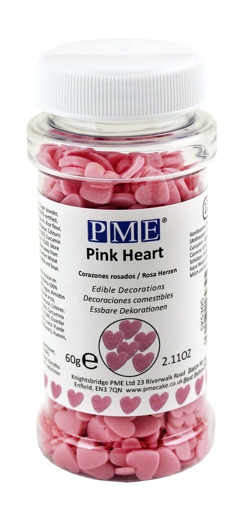 zuccherini forma cuore rosa