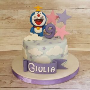 torta in pasta di zucchero doraemon