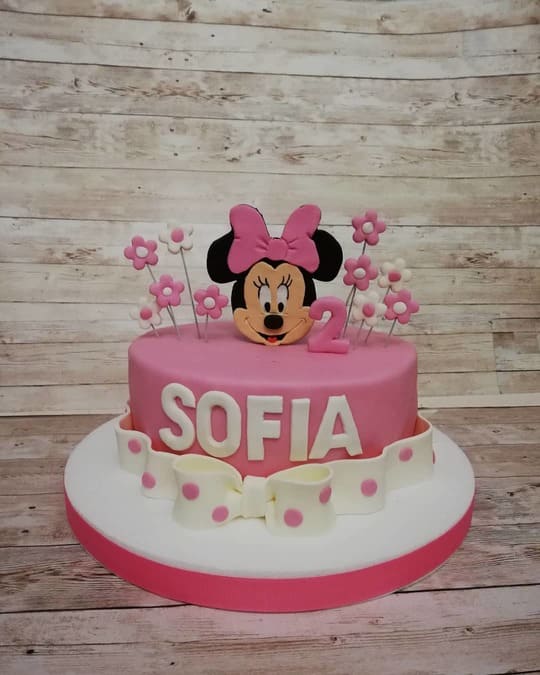 torta in pasta di zucchero minnie