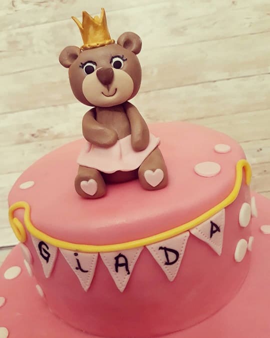 torta in pasta di zucchero battesimo bambina