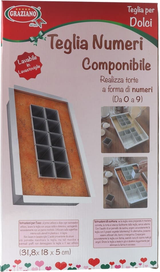 teglia numeri componibile