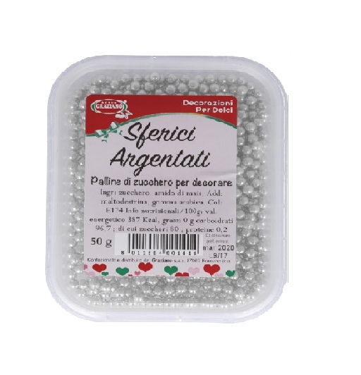 sfere di zucchero argento