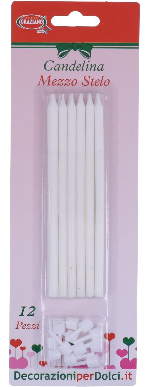candele bianche per compleanno