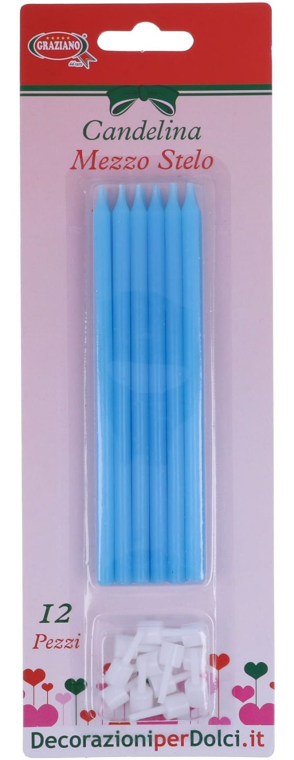 candele azzurre per compleanno