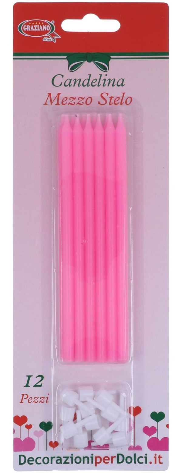 candele rosa per compleanno