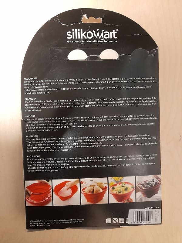 scolapasta in silicone silikomart