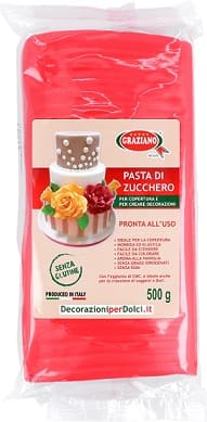 pasta di zucchero rossa