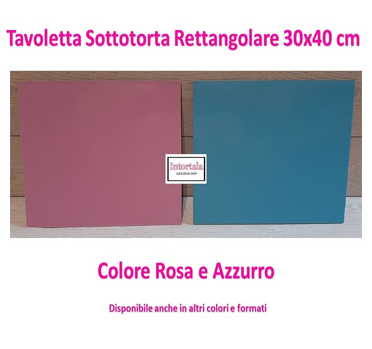 Sottotorta 30x40 Rosa Azzurro - Intortala